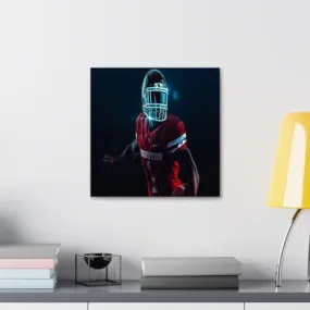 GADGETS WRAP Canvas Gallery Wrap Framed for Home Office Studio Living Room Decoration (10x10inch) - American Footballer