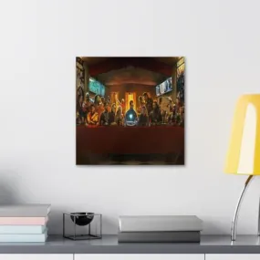 GADGETS WRAP Canvas Gallery Wrap Framed for Home Office Studio Living Room Decoration (10x10inch) - Avengers End Game Dinner