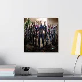 GADGETS WRAP Canvas Gallery Wrap Framed for Home Office Studio Living Room Decoration (10x10inch) - Avengers End Game Ready