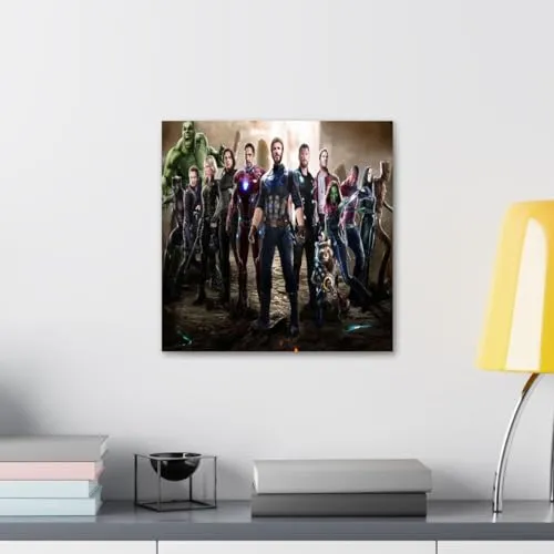 GADGETS WRAP Canvas Gallery Wrap Framed for Home Office Studio Living Room Decoration (10x10inch) - Avengers End Game Ready