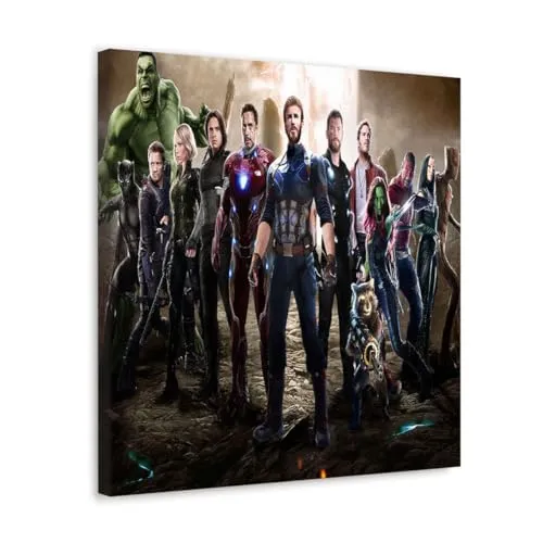 GADGETS WRAP Canvas Gallery Wrap Framed for Home Office Studio Living Room Decoration (10x10inch) - Avengers End Game Ready