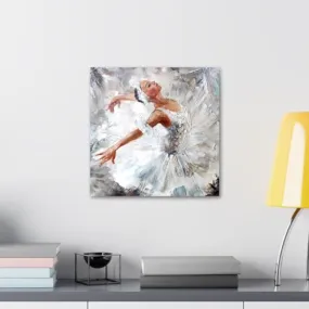 GADGETS WRAP Canvas Gallery Wrap Framed for Home Office Studio Living Room Decoration (10x10inch) - Ballet Girl Painting