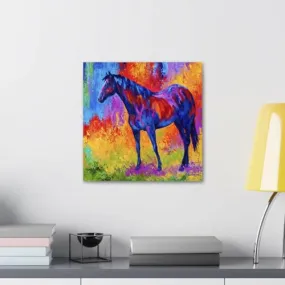 GADGETS WRAP Canvas Gallery Wrap Framed for Home Office Studio Living Room Decoration (10x10inch) - Bay MareII
