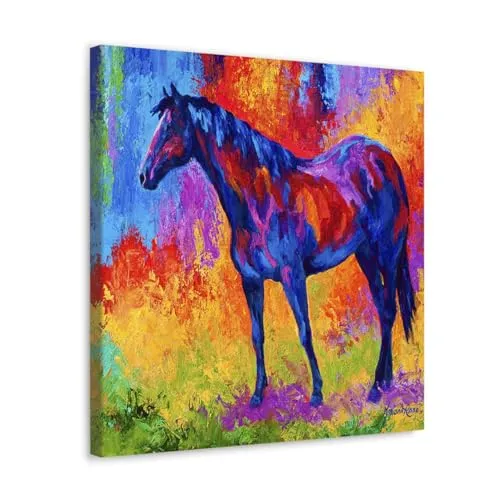 GADGETS WRAP Canvas Gallery Wrap Framed for Home Office Studio Living Room Decoration (10x10inch) - Bay MareII