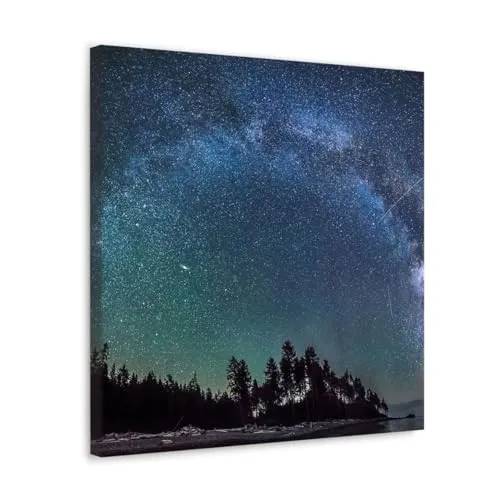 GADGETS WRAP Canvas Gallery Wrap Framed for Home Office Studio Living Room Decoration (10x10inch) - Beach Night