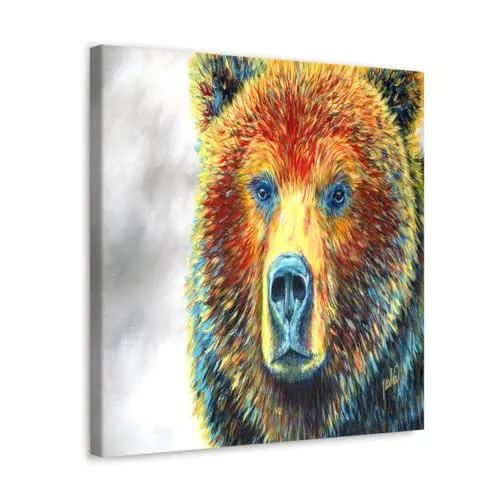 GADGETS WRAP Canvas Gallery Wrap Framed for Home Office Studio Living Room Decoration (10x10inch) - Bear Thoughts