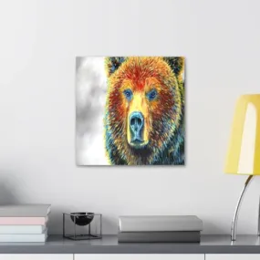 GADGETS WRAP Canvas Gallery Wrap Framed for Home Office Studio Living Room Decoration (10x10inch) - Bear Thoughts