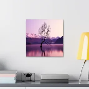 GADGETS WRAP Canvas Gallery Wrap Framed for Home Office Studio Living Room Decoration (10x10inch) - Birds Tree Lake Water