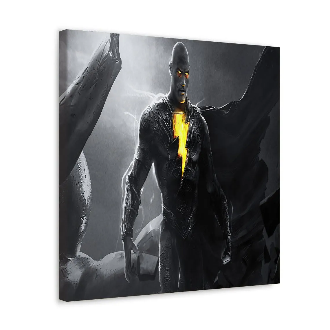 GADGETS WRAP Canvas Gallery Wrap Framed for Home Office Studio Living Room Decoration (10x10inch) - Black Adam 2021 Movie