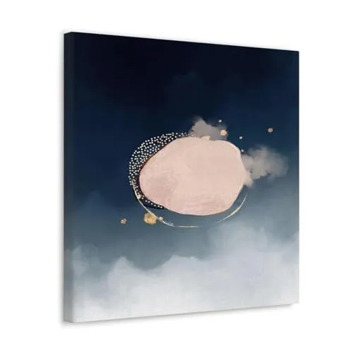 GADGETS WRAP Canvas Gallery Wrap Framed for Home Office Studio Living Room Decoration (10x10inch) - Blue Nebula Abstract