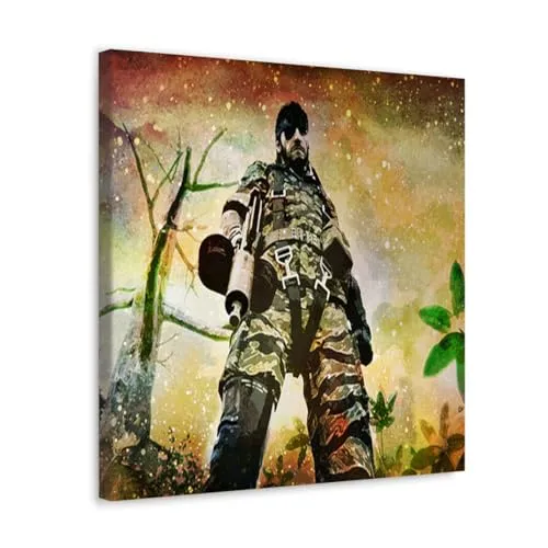 GADGETS WRAP Canvas Gallery Wrap Framed for Home Office Studio Living Room Decoration (10x10inch) - Boss Snake