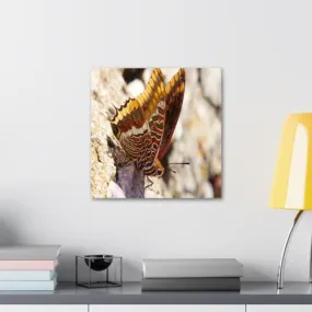 GADGETS WRAP Canvas Gallery Wrap Framed for Home Office Studio Living Room Decoration (10x10inch) - Butterfly Flies