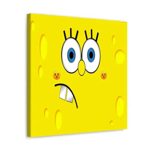 GADGETS WRAP Canvas Gallery Wrap Framed for Home Office Studio Living Room Decoration (10x10inch) - Cartoon Sponge Bob