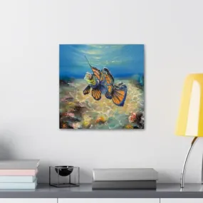 GADGETS WRAP Canvas Gallery Wrap Framed for Home Office Studio Living Room Decoration (10x10inch) - Colorful Fish (2)