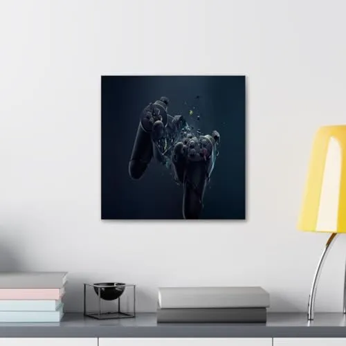 GADGETS WRAP Canvas Gallery Wrap Framed for Home Office Studio Living Room Decoration (10x10inch) - Controller Broken