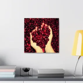GADGETS WRAP Canvas Gallery Wrap Framed for Home Office Studio Living Room Decoration (10x10inch) - Cranberry