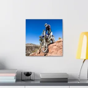 GADGETS WRAP Canvas Gallery Wrap Framed for Home Office Studio Living Room Decoration (10x10inch) - Dirt Biking