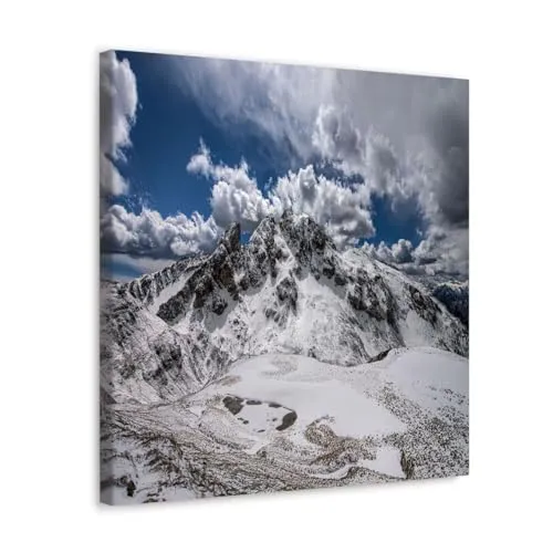 GADGETS WRAP Canvas Gallery Wrap Framed for Home Office Studio Living Room Decoration (10x10inch) - Dolomites Mountains Italy Stunning Landscape