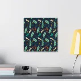 GADGETS WRAP Canvas Gallery Wrap Framed for Home Office Studio Living Room Decoration (10x10inch) - Dragonflies