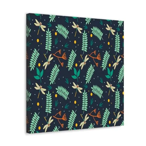 GADGETS WRAP Canvas Gallery Wrap Framed for Home Office Studio Living Room Decoration (10x10inch) - Dragonflies