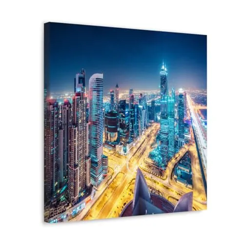 GADGETS WRAP Canvas Gallery Wrap Framed for Home Office Studio Living Room Decoration (10x10inch) - Dubai