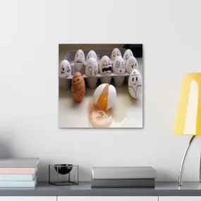 GADGETS WRAP Canvas Gallery Wrap Framed for Home Office Studio Living Room Decoration (10x10inch) - Egg Art