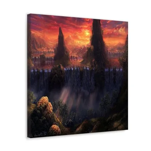 GADGETS WRAP Canvas Gallery Wrap Framed for Home Office Studio Living Room Decoration (10x10inch) - Fantasy Night