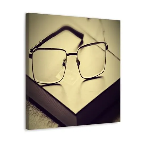 GADGETS WRAP Canvas Gallery Wrap Framed for Home Office Studio Living Room Decoration (10x10inch) - Glasses