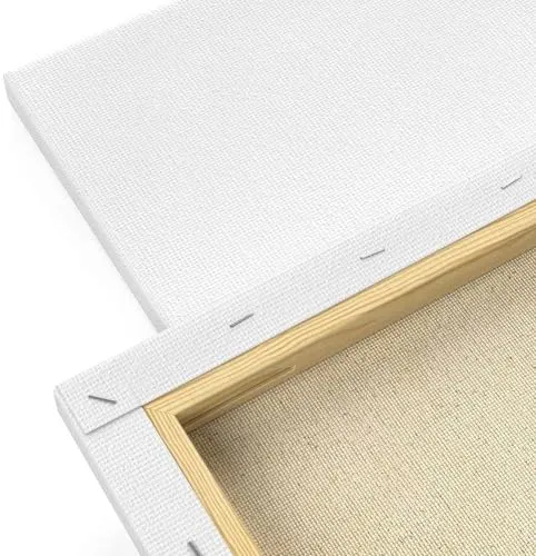 GADGETS WRAP Canvas Gallery Wrap Framed for Home Office Studio Living Room Decoration (10x10inch) - Green Neutral Abstract