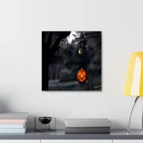 GADGETS WRAP Canvas Gallery Wrap Framed for Home Office Studio Living Room Decoration (10x10inch) - Halloween Scary