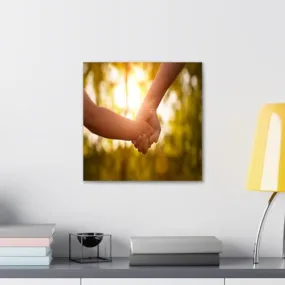 GADGETS WRAP Canvas Gallery Wrap Framed for Home Office Studio Living Room Decoration (10x10inch) - Hands Closeup Photograph