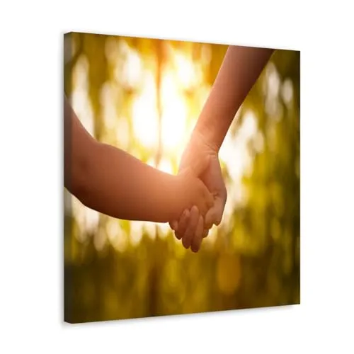 GADGETS WRAP Canvas Gallery Wrap Framed for Home Office Studio Living Room Decoration (10x10inch) - Hands Closeup Photograph