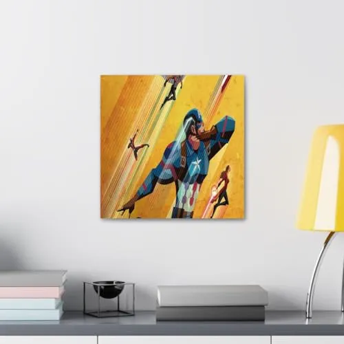 GADGETS WRAP Canvas Gallery Wrap Framed for Home Office Studio Living Room Decoration (10x10inch) - Heroes (2)