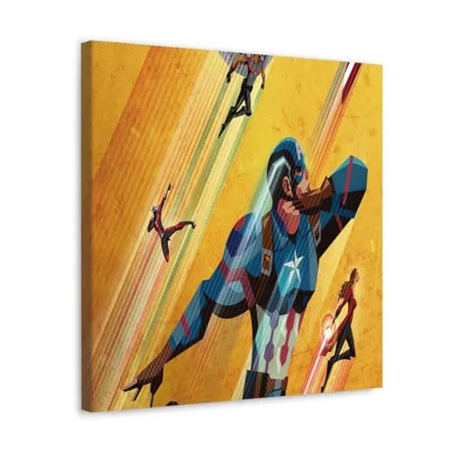 GADGETS WRAP Canvas Gallery Wrap Framed for Home Office Studio Living Room Decoration (10x10inch) - Heroes (2)
