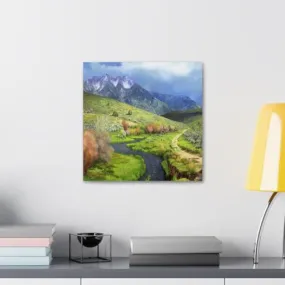 GADGETS WRAP Canvas Gallery Wrap Framed for Home Office Studio Living Room Decoration (10x10inch) - Mount Nebo And Currant Creek Print