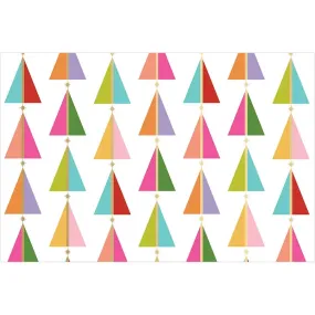 Geo Trees Holiday Gift Wrap Roll