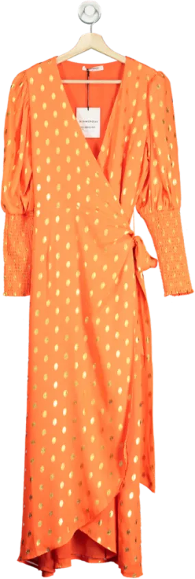 Glamorous Orange Faari Wrap Dress UK 10