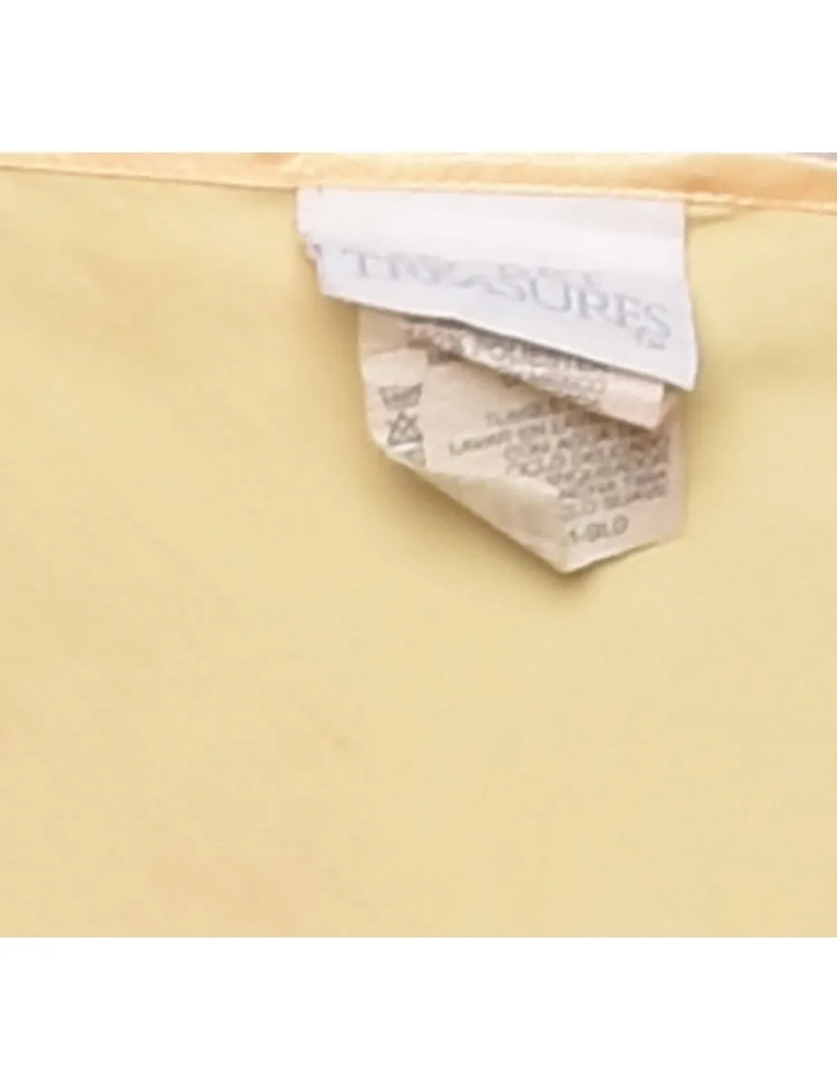 Gold Metallic Shiny Slip Dress - M