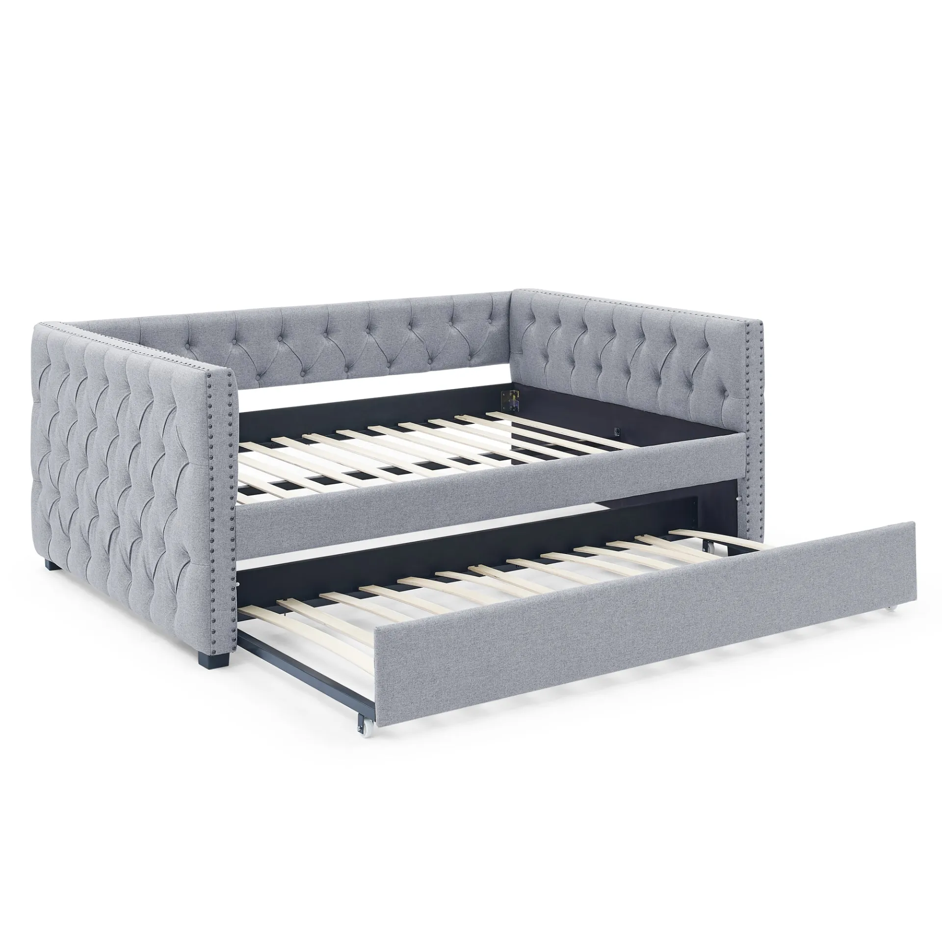Gray Modern Luxury Italian Minimalist Sofa Day Bed