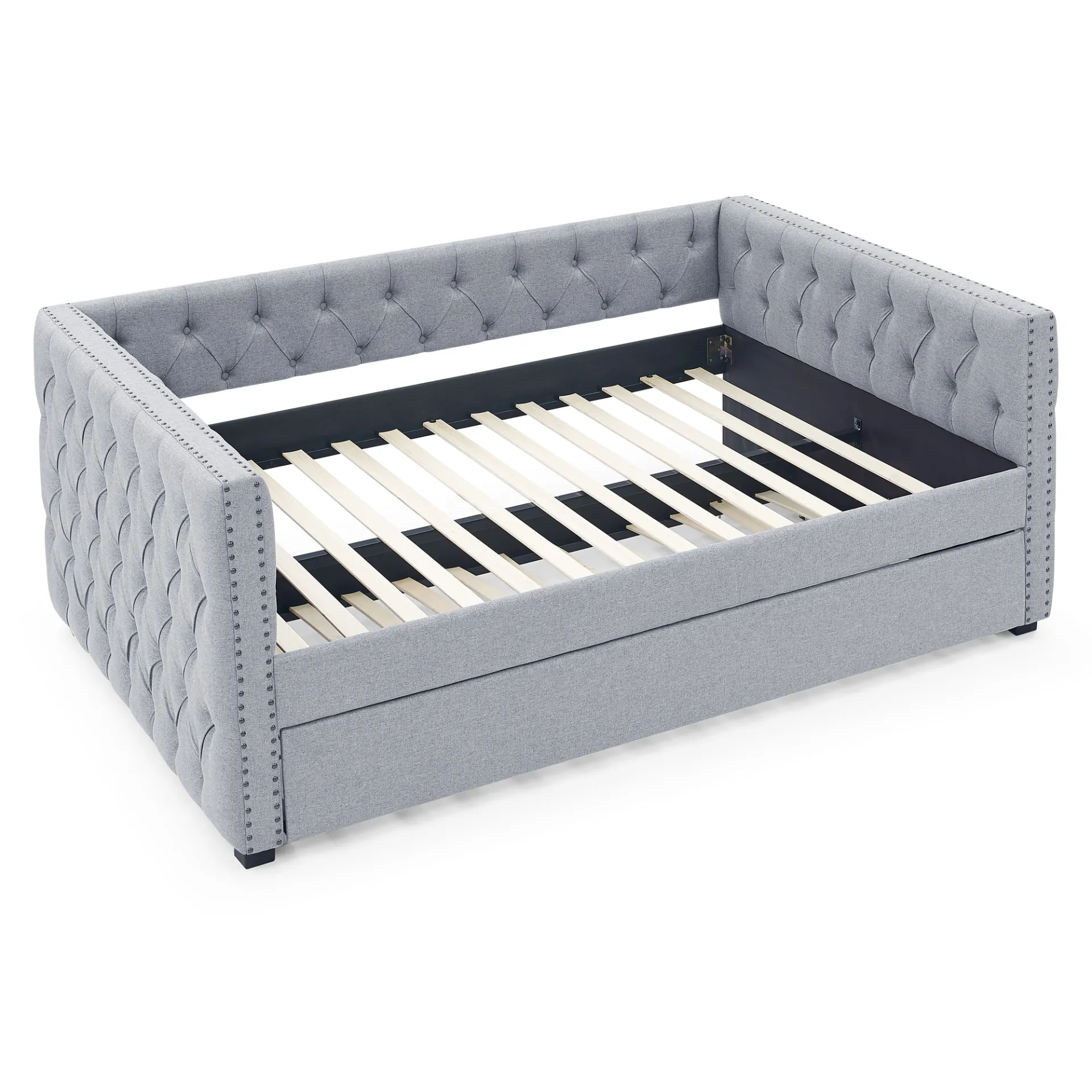 Gray Modern Luxury Italian Minimalist Sofa Day Bed