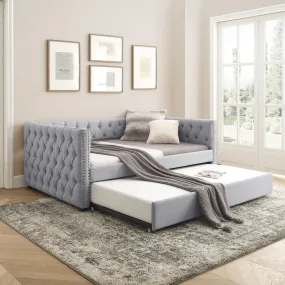 Gray Modern Luxury Italian Minimalist Sofa Day Bed