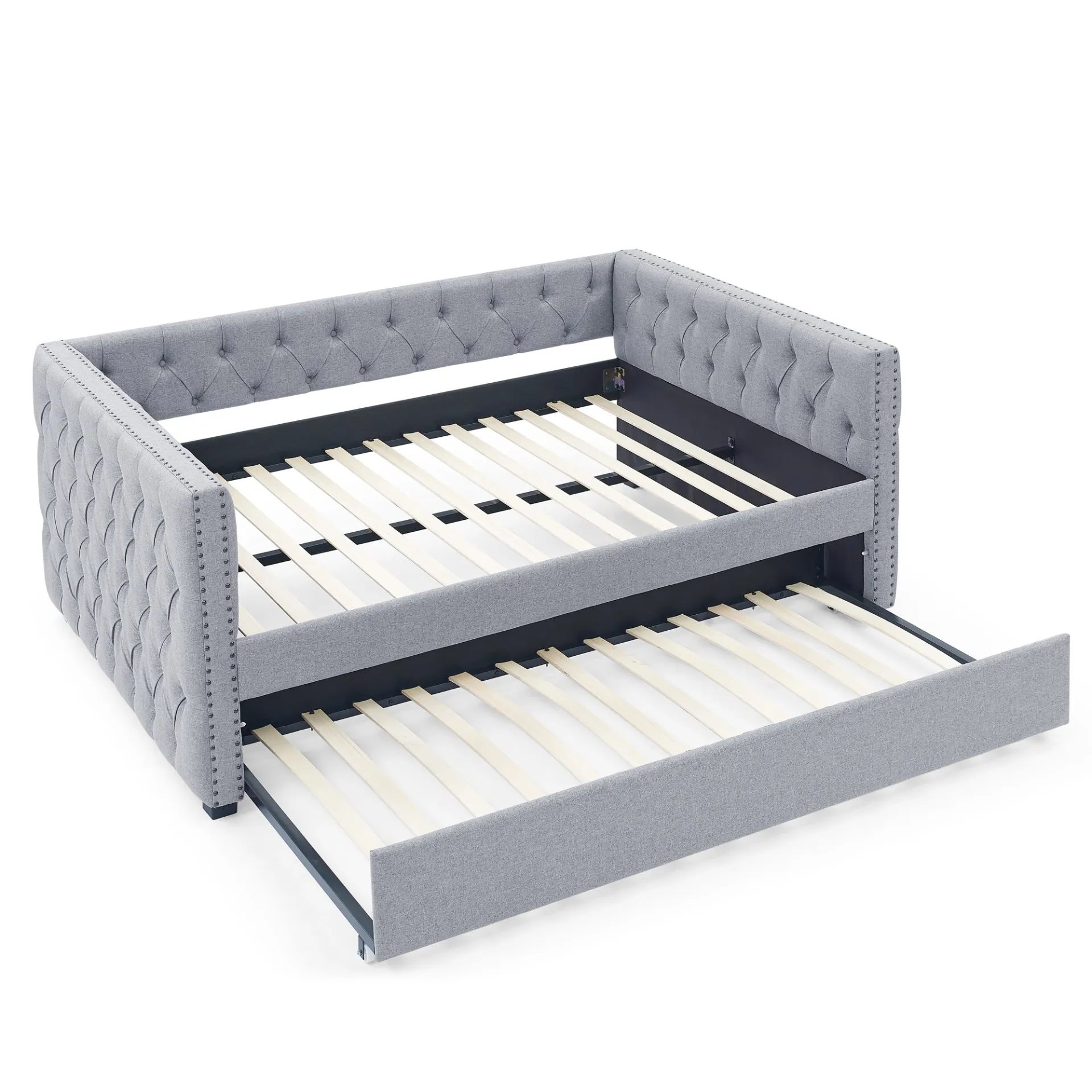 Gray Modern Luxury Italian Minimalist Sofa Day Bed