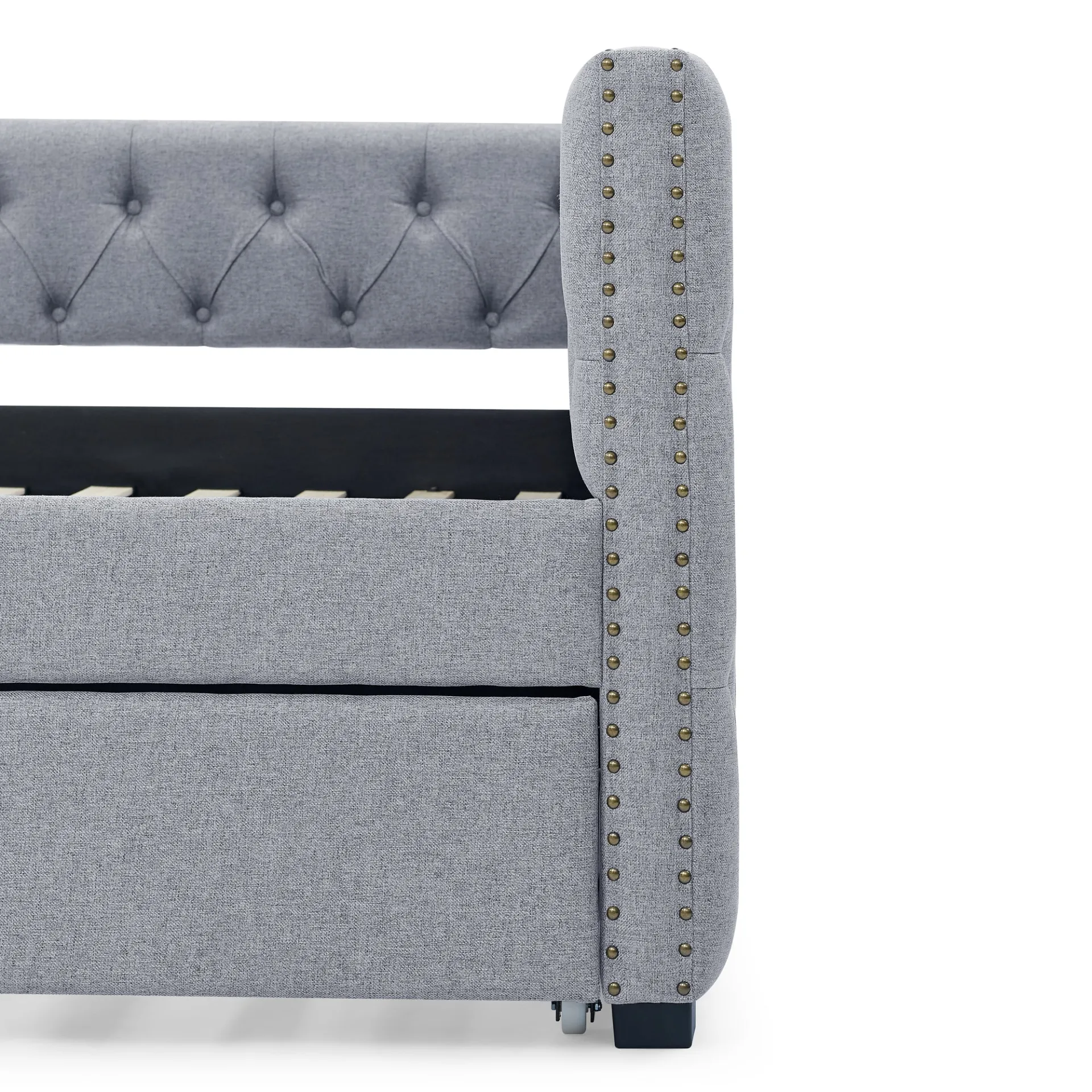 Gray Modern Luxury Italian Minimalist Sofa Day Bed