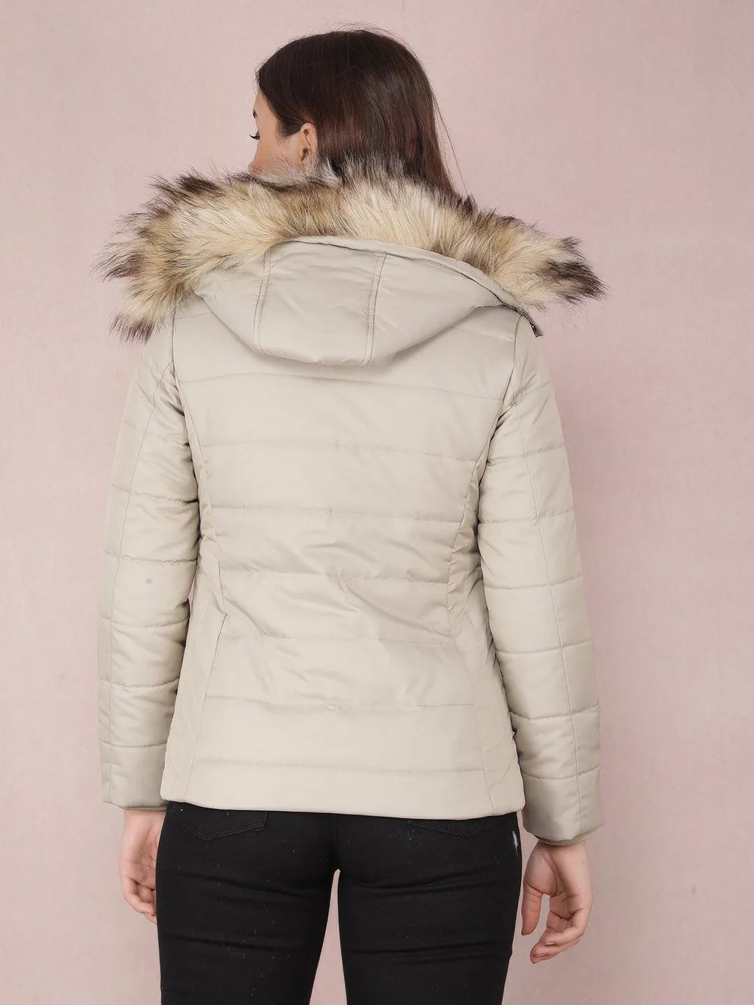 Grey Quilted Jacket