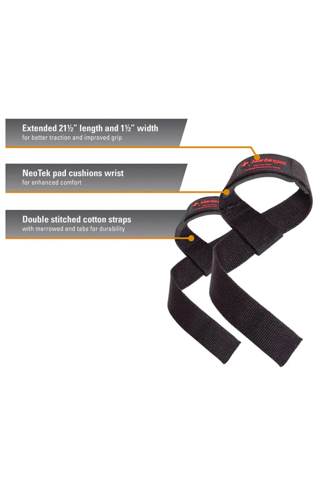 Harbinger Padded Cotton Lifting Straps