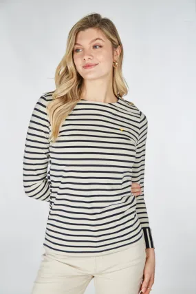 Henley Long Sleeve T-Shirt - White/Navy