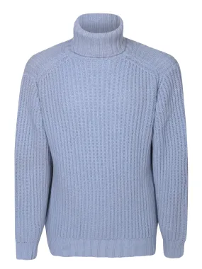 High neck light blue pullover