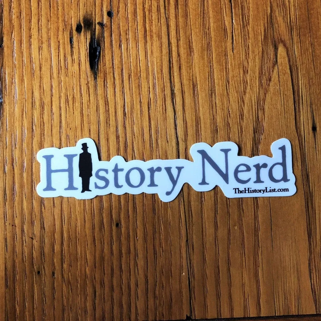 HISTORY NERD® sticker with Abraham Lincoln