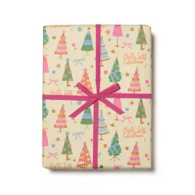 Holly Jolly Trees Gift Wrap