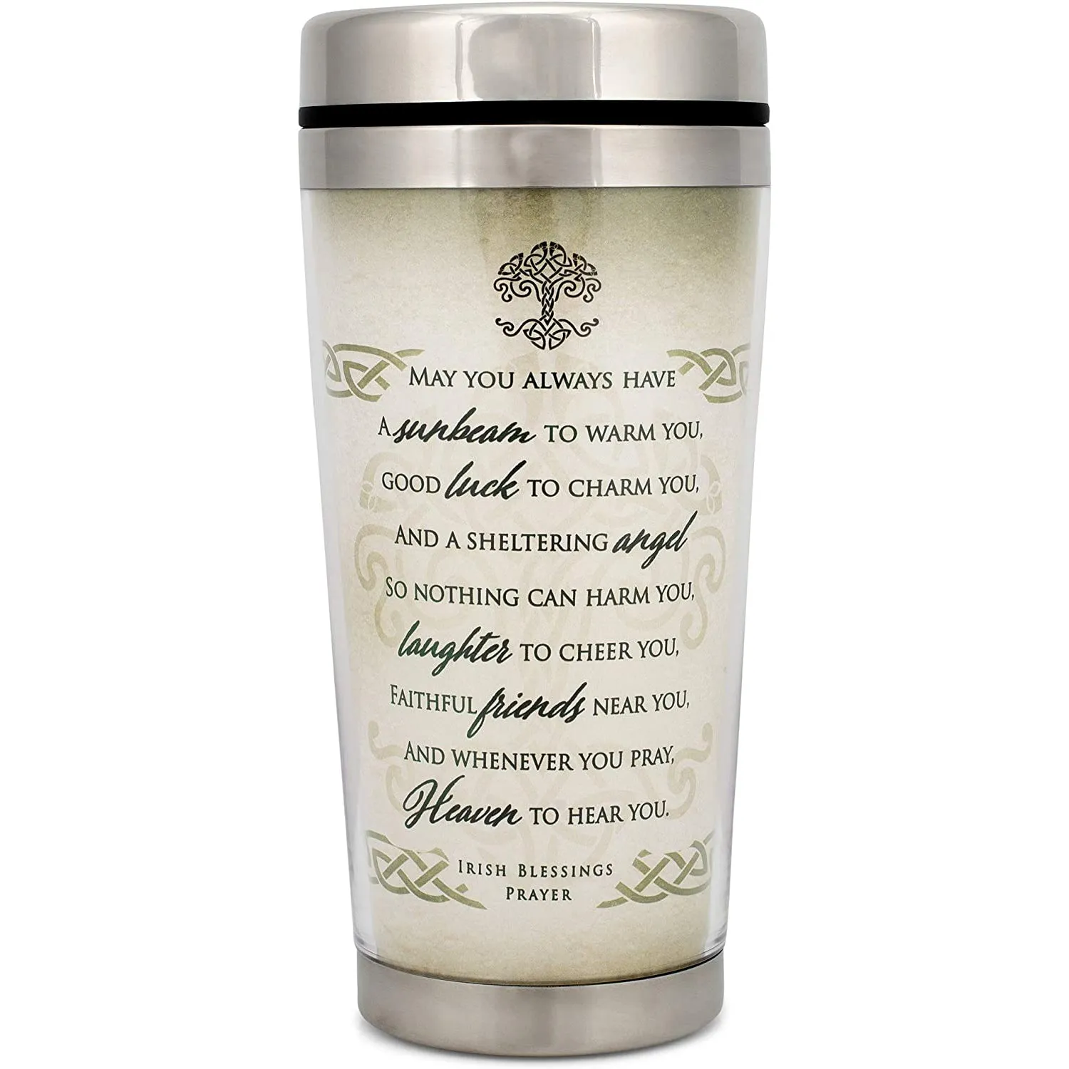 Irish Prayer 16 Oz Stainless Steel Travel Mug with Lid